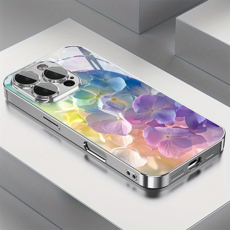 Vase Decor - Colorful Flower Patterned Electroplated Glass Mobile