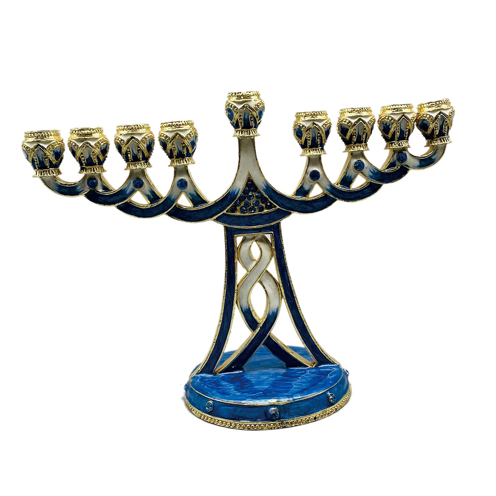 Enameled Menorah Candle Holder - Candle Holder Decor 评论和价格