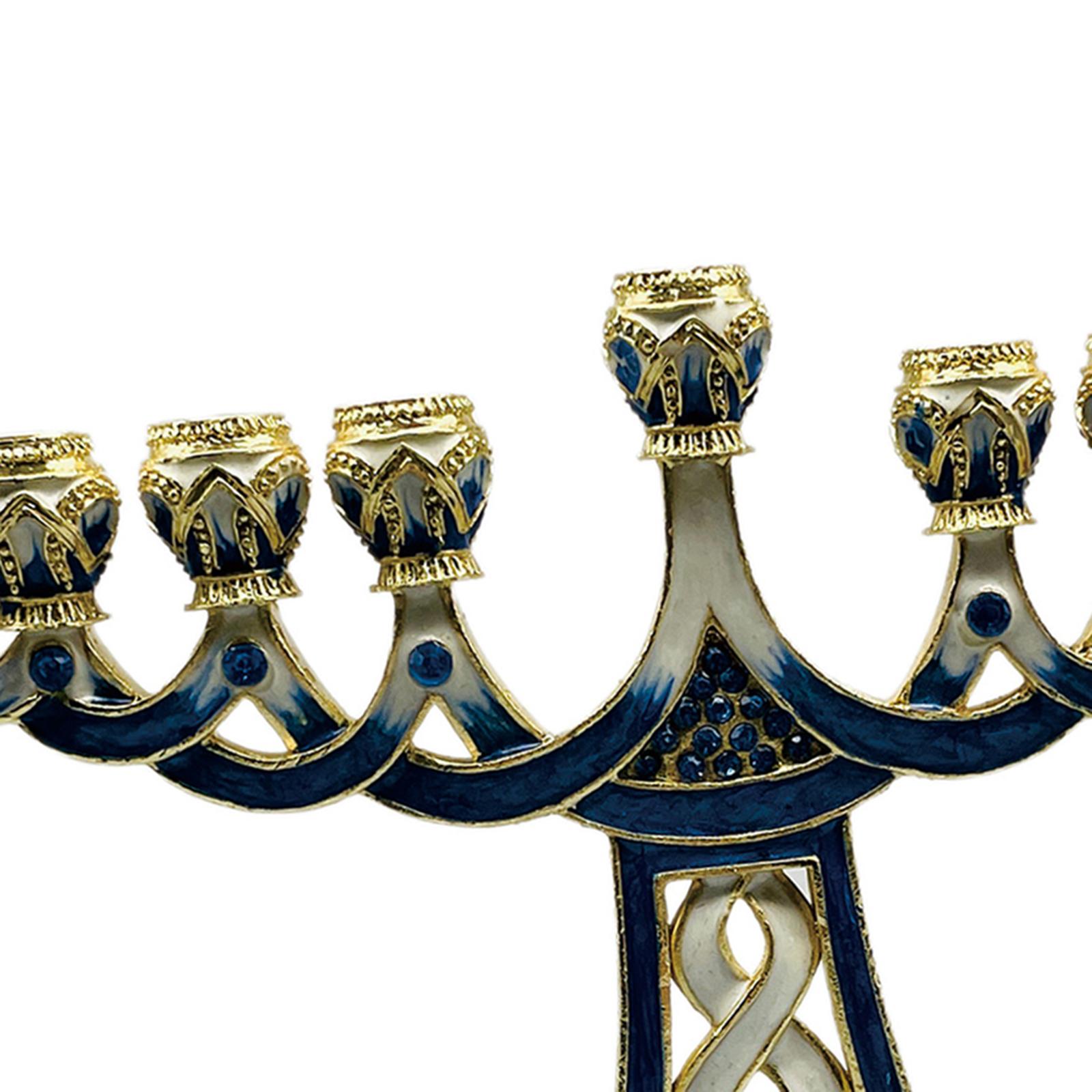 Enameled Menorah Candle Holder - Candle Holder Decor 评论和价格