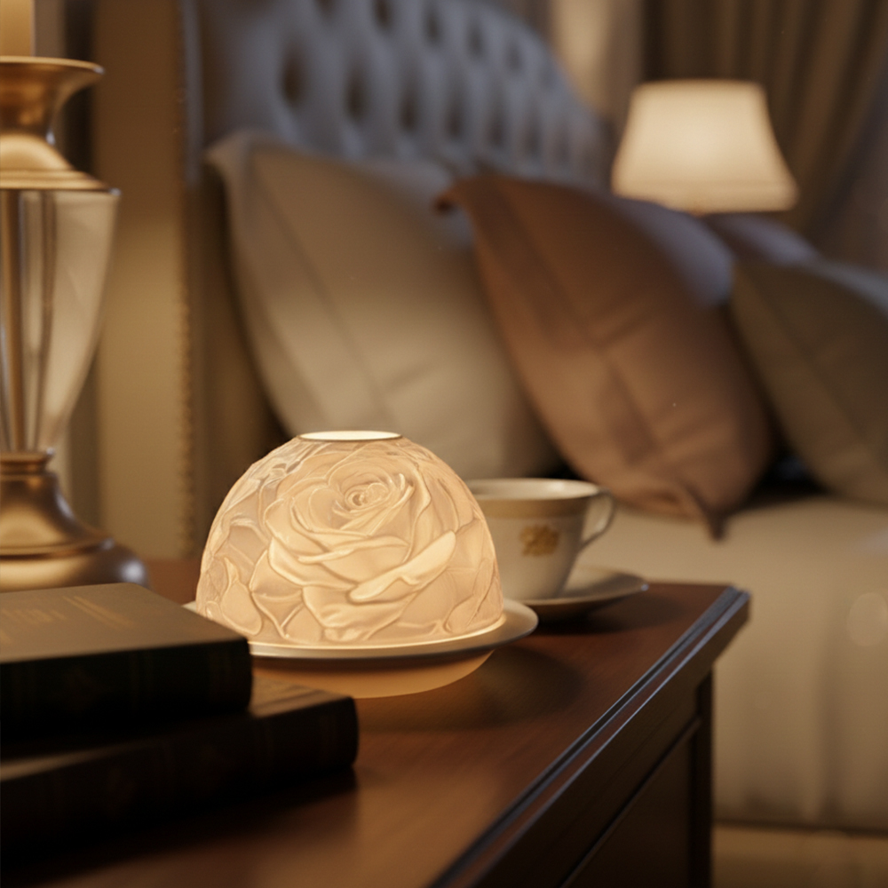 Elegant Rose Porcelain Candle  - Candle Holder Decor 评论和价格
