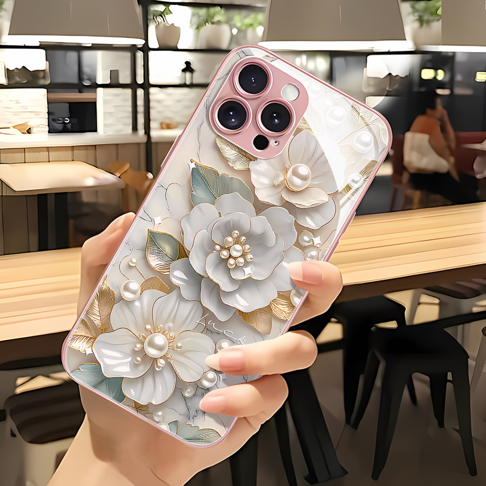 Pink Flower Tempered Glass Pho - Vase Decor 评论和价格
