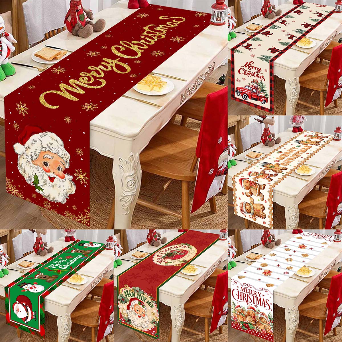 Christmas Santa Clause Polyest - Table Runner 评论和价格