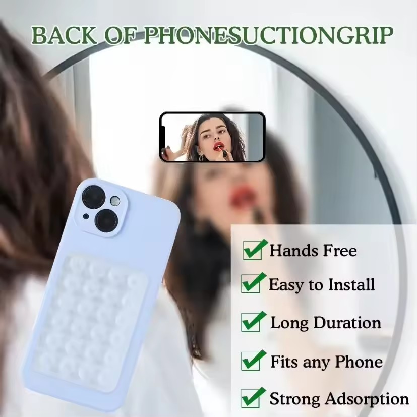 Silicone Suction Phone Holder  - Wall Sticker 评论和价格