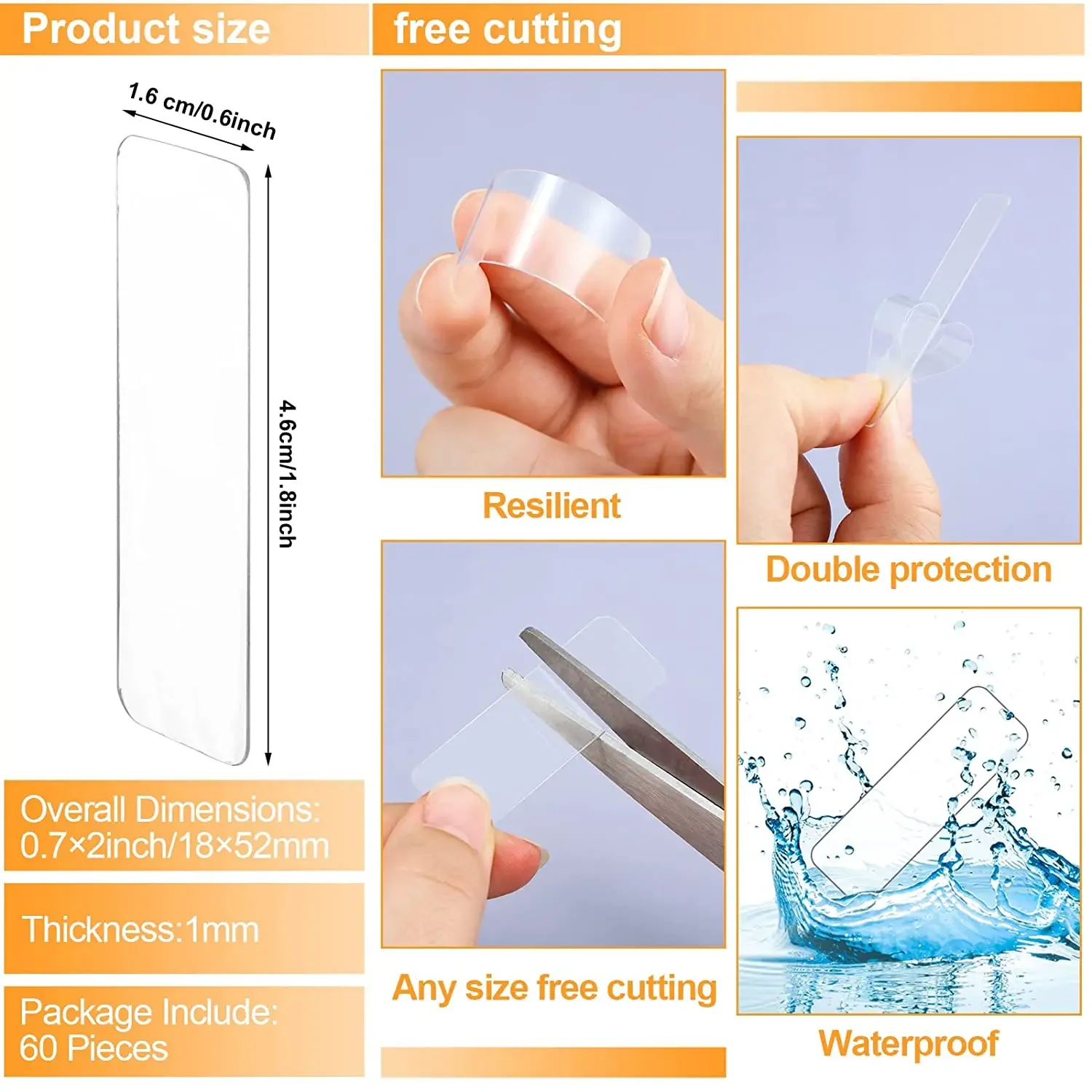 300Pcs Double Sided Adhesive T - Wall Sticker 评论和价格