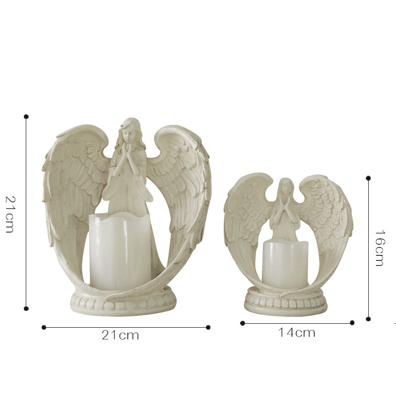 WW resin angel electronic cand - Candle Holder Decor 评论和价格