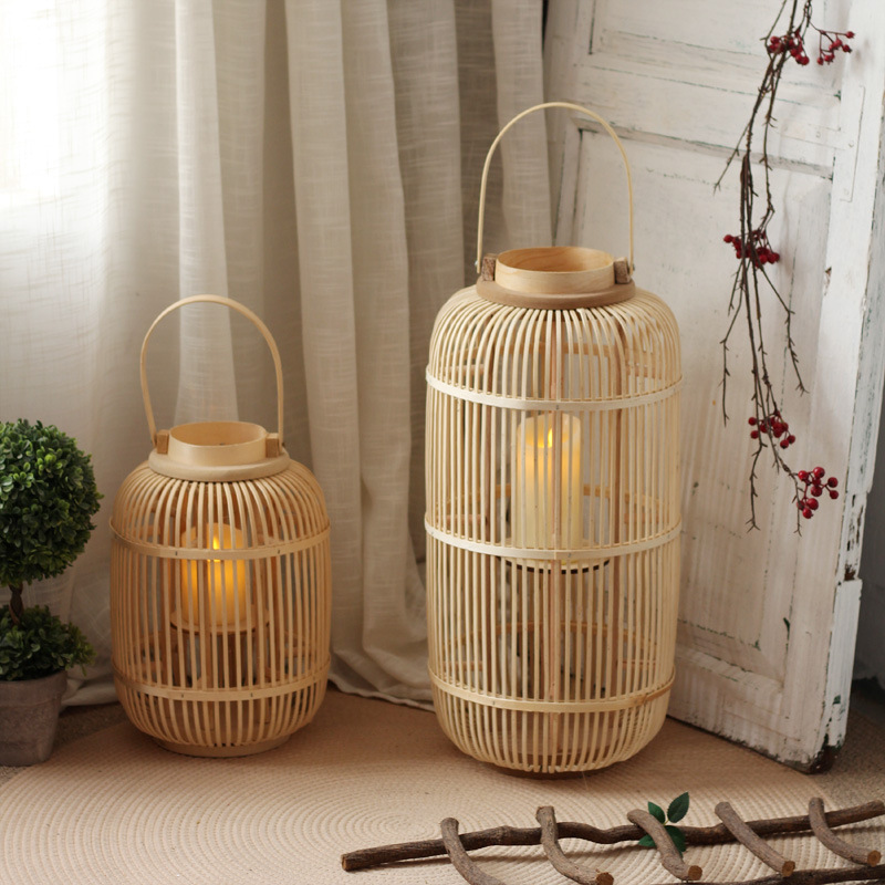 Handmade Bamboo Wind Lamp Floo - Candle Holder Decor 评论和价格