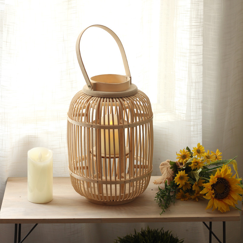 Handmade Bamboo Wind Lamp Floo - Candle Holder Decor 评论和价格