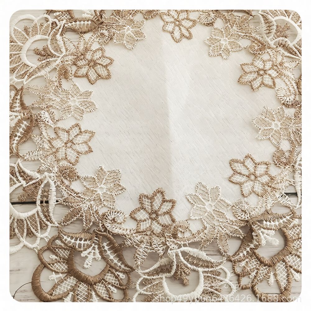 Exquisite Round Lace Placemat  - Table Runner 评论和价格