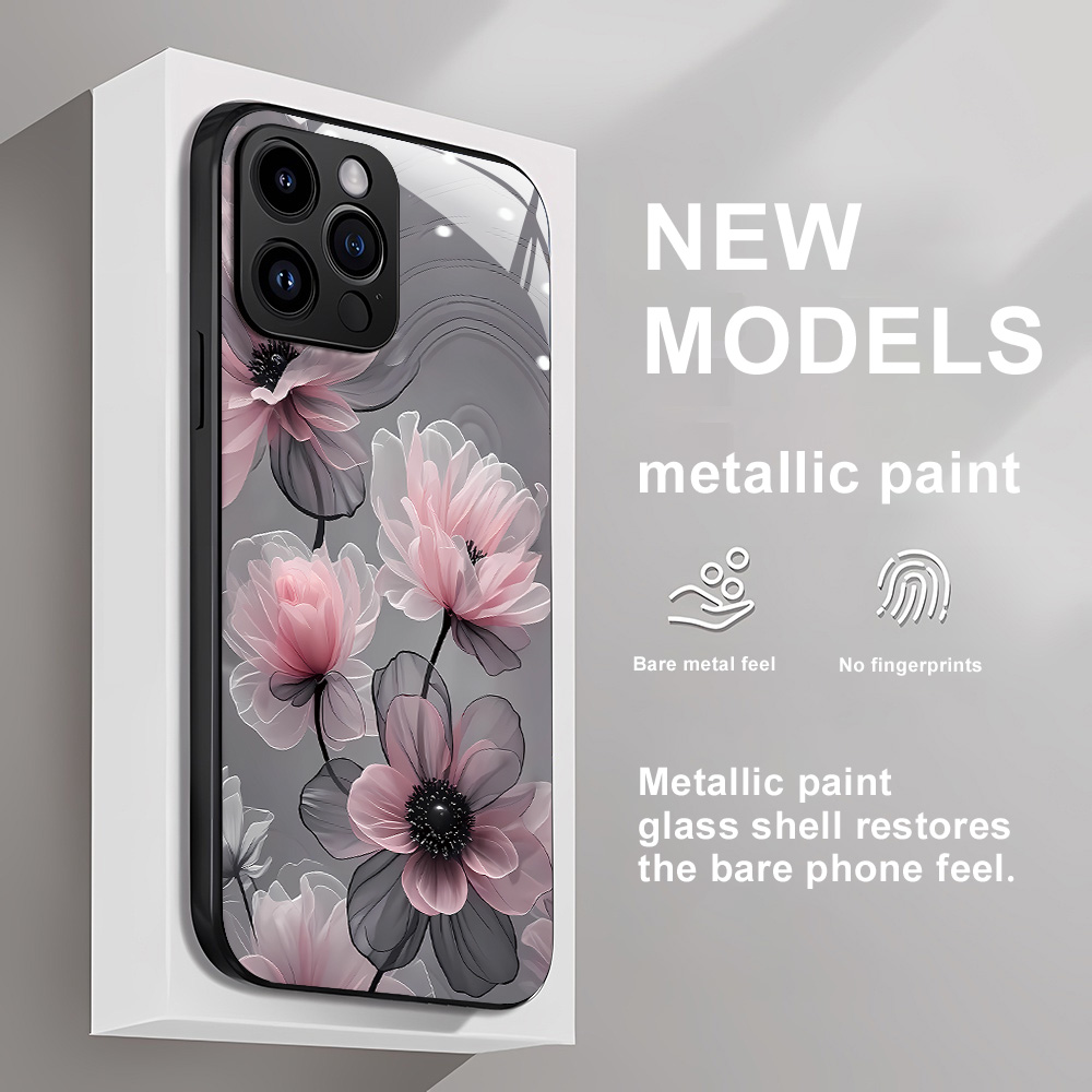Flower Tempered Glass Case For - Vase Decor 评论和价格
