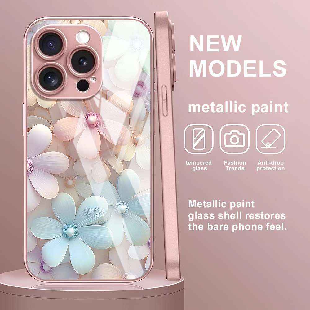 Flower Tempered Glass Case For - Vase Decor 评论和价格
