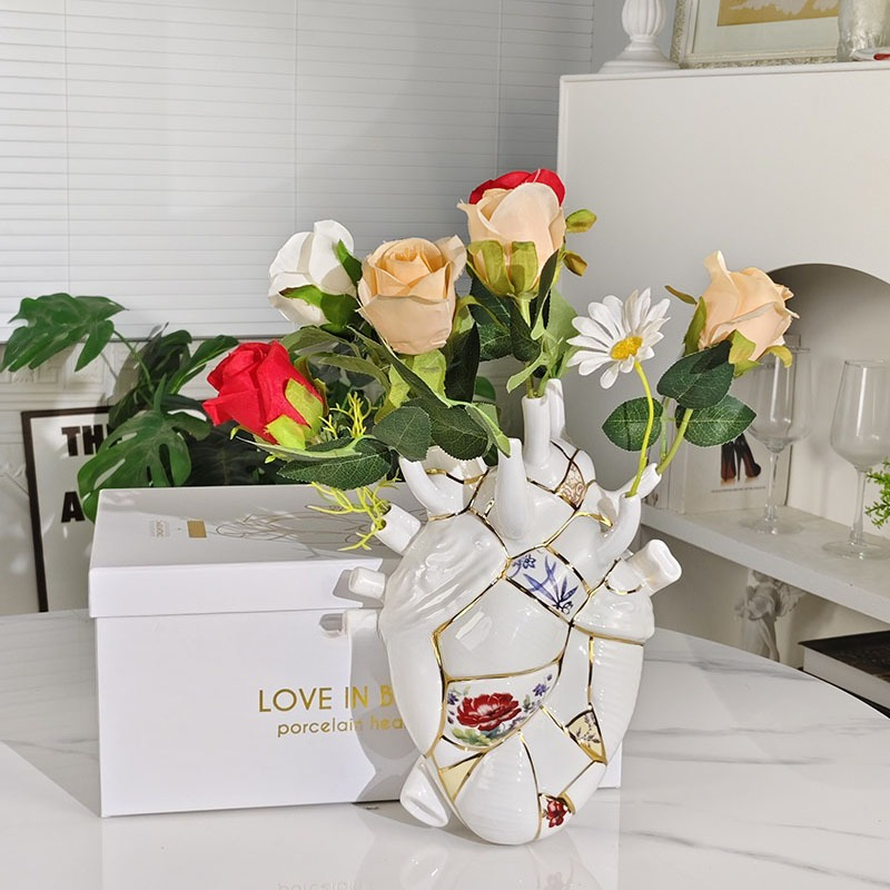 Heart vase Living room wine ca - Vase Decor 评论和价格