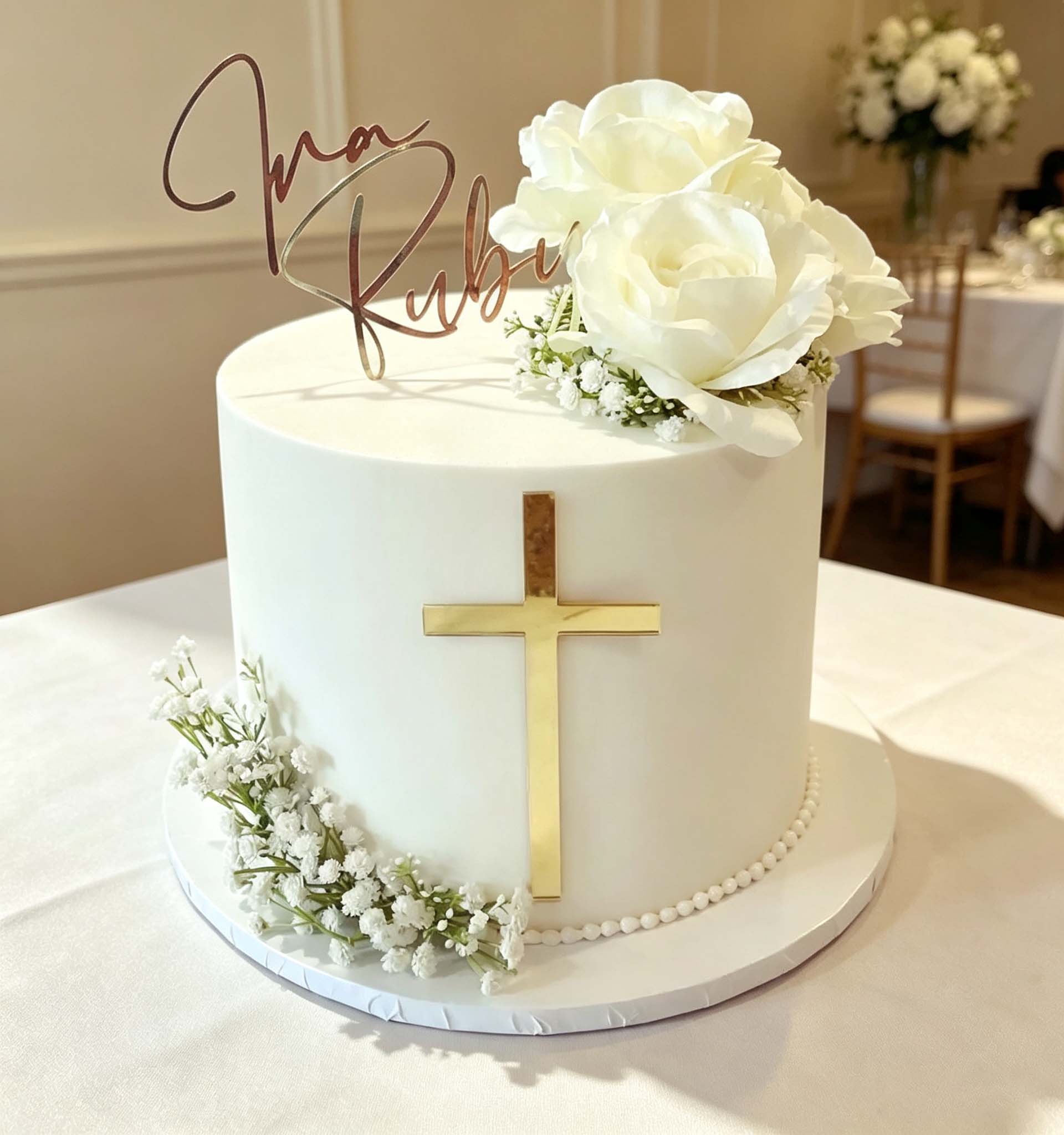 Personalized Cross & Name Cake - Decorative Mirror 评论和价格