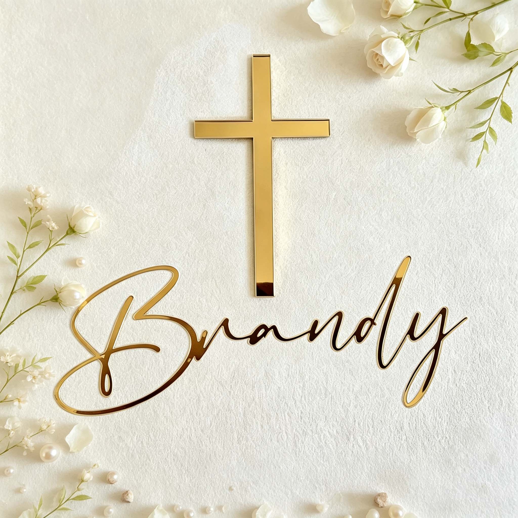 Personalized Cross & Name Cake - Decorative Mirror 评论和价格