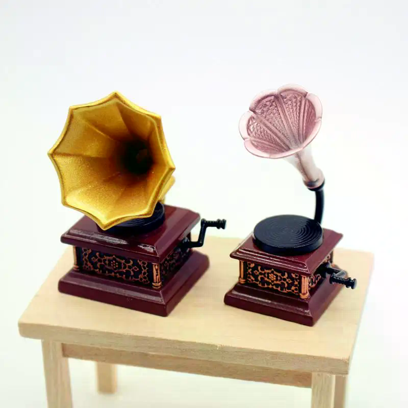 Dollhouse Vintage Phonograph M - Interior Design Living Room 评论和价格