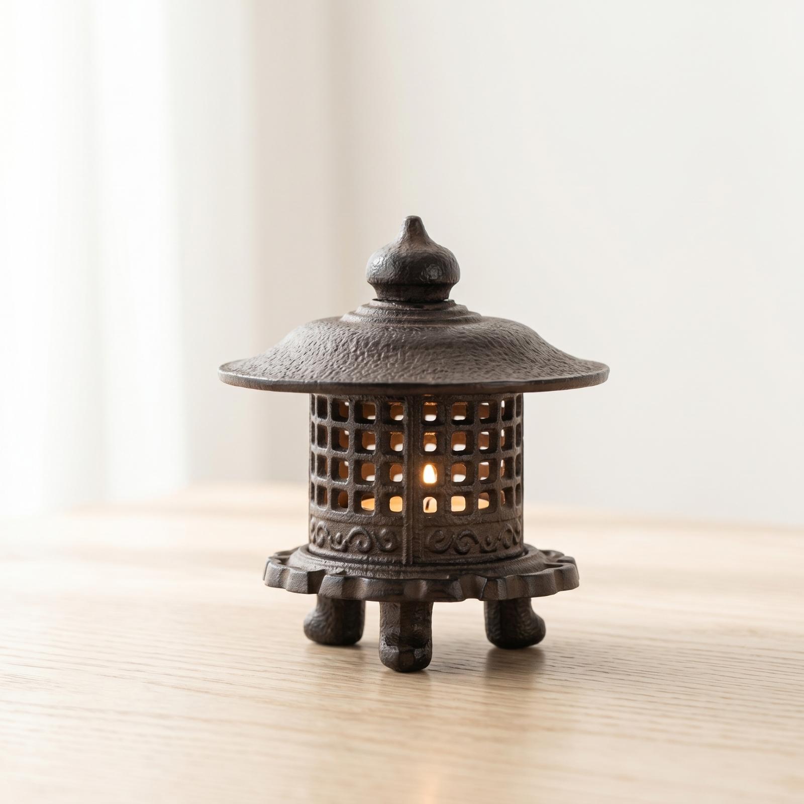 Cast Iron Lantern Tabletop Can - Candle Holder Decor 评论和价格
