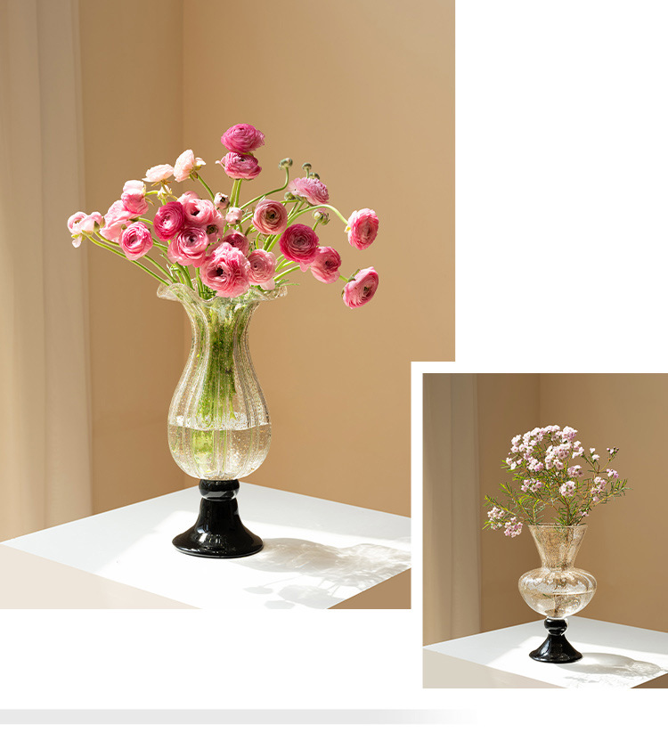 French ancient glass vase orna - Vase Decor 评论和价格