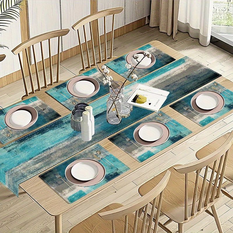 VIKAMA Morandi Abstract Ink Ta - Table Runner 评论和价格