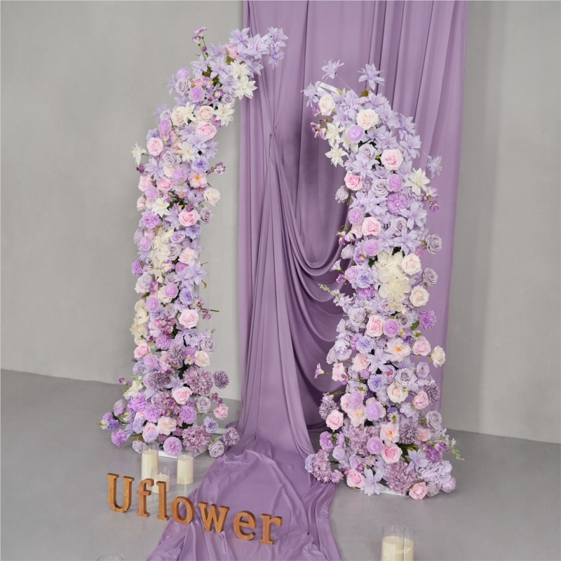5D Uflower Purple Pink Lilies  - Table Runner 评论和价格