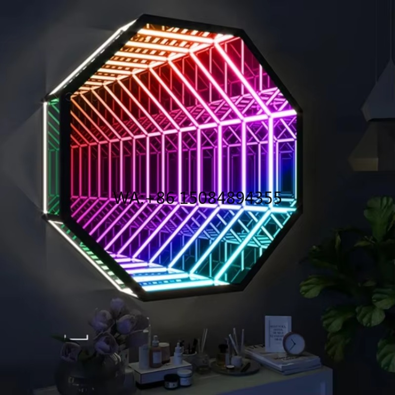 Octagon 3D Infinity Mirror Lig - Decorative Mirror 评论和价格