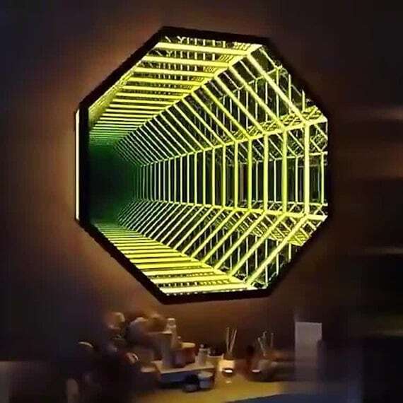 Octagon 3D Infinity Mirror Lig - Decorative Mirror 评论和价格