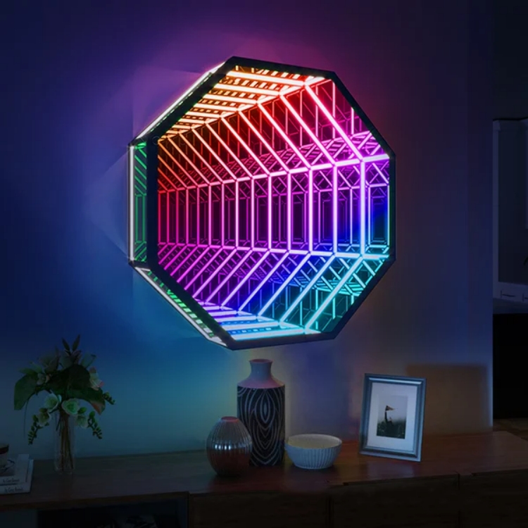 Octagon 3D Infinity Mirror Lig - Decorative Mirror 评论和价格